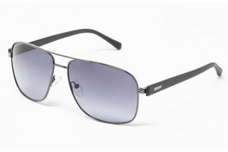 Gafa de sol Field - Montura metálica gris con cristal degradado gris